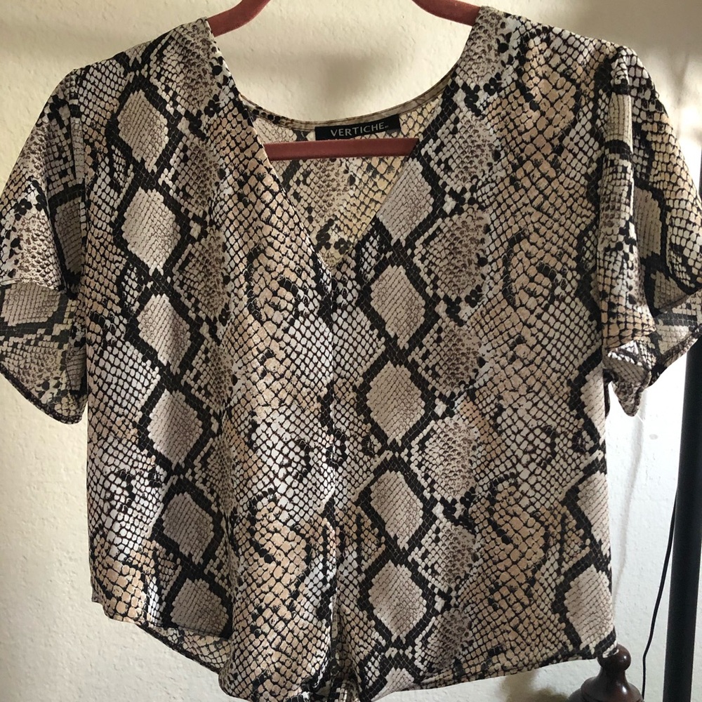 reptile skin blouse